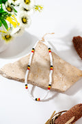 "Raise The Flag" Aboriginal Flag White Necklace