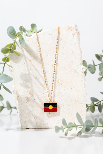 "Raise The Flag" Aboriginal Flag Necklace