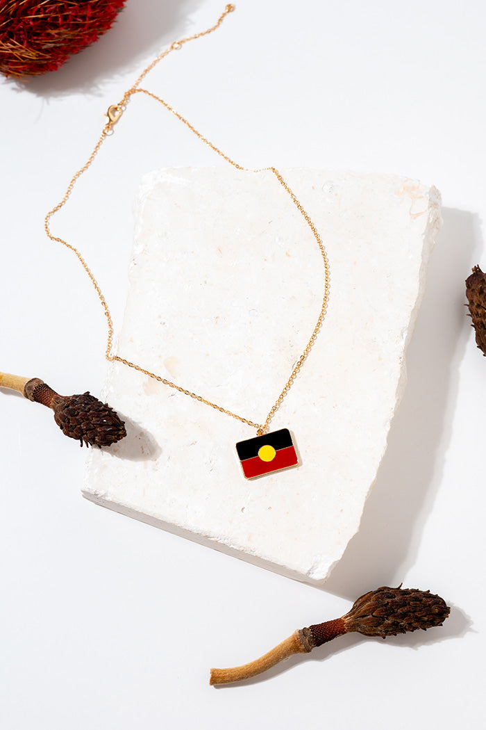 "Raise The Flag" Aboriginal Flag Necklace