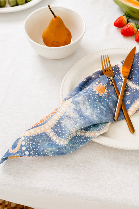 Yilawura (Night) Linen Napkin (4 Pack)