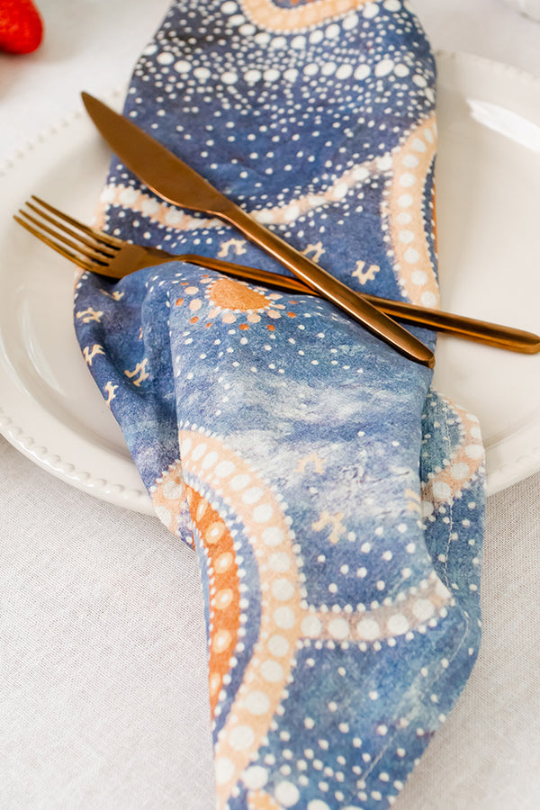 Yilawura (Night) Linen Blend Napkin (4 Pack)