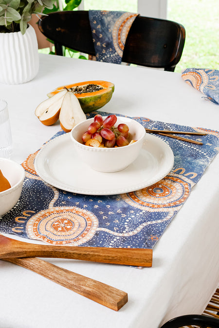 Yilawura (Night) Linen Blend Placemat (4 Pack)