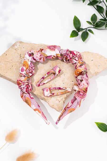 Djeran Ruche Headband (w/ Hair Clips)