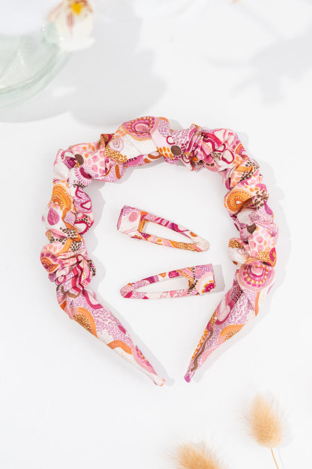 Djeran Ruche Headband (w/ Hair Clips)