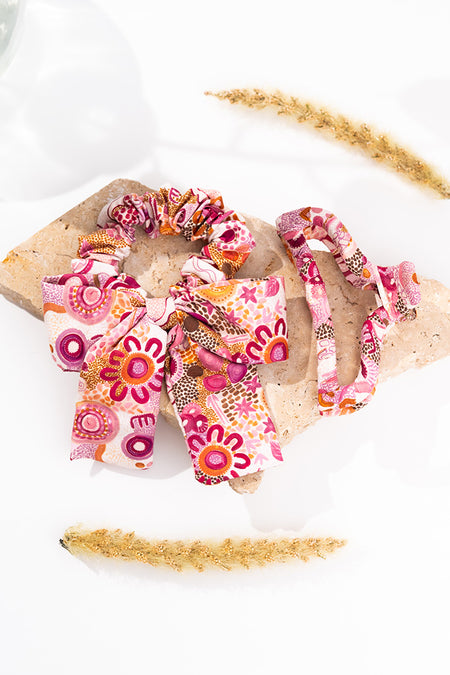 Djeran Bow Scrunchie & Curved Claw Clip