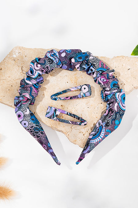 Makuru Ruche Headband (w/ Hair Clips)