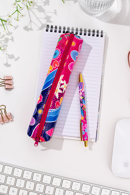 Thriving Together Small Rectangular Pencil Case with Pen