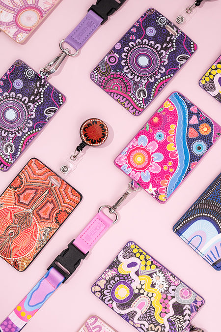 Leaving Footprints Retractable Card Holder with Clip