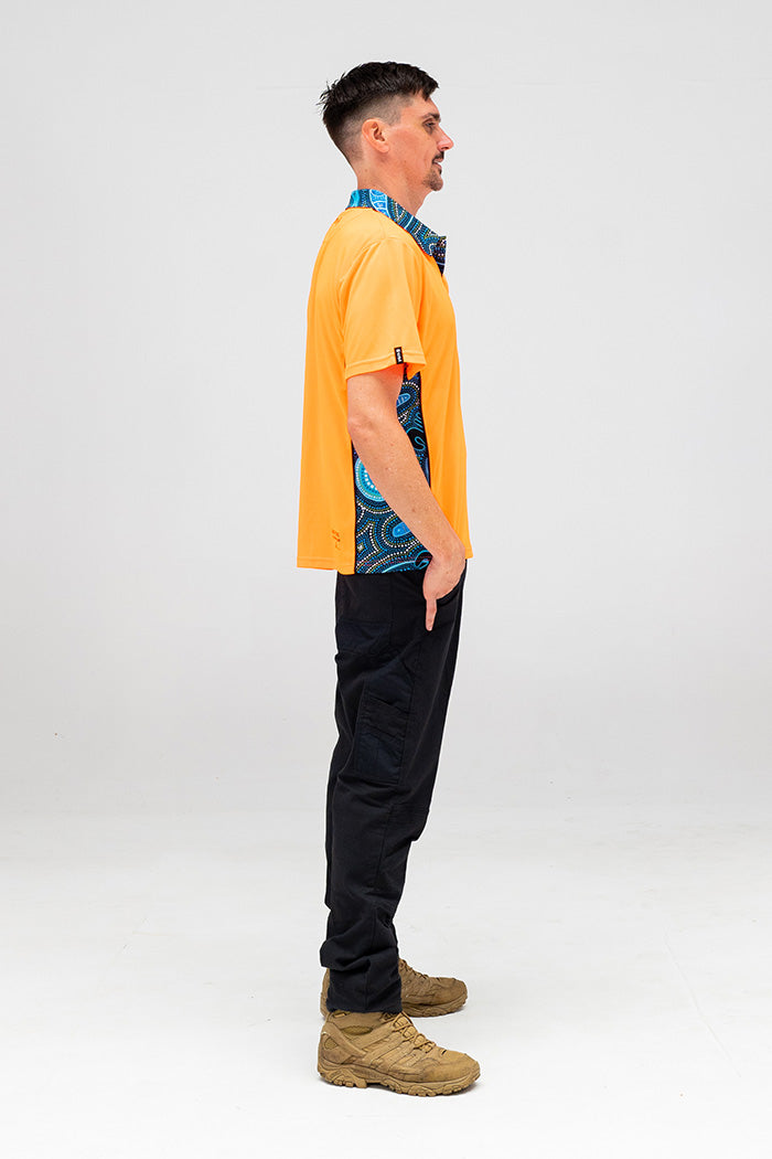 (Custom) Deadly Dads High Vis Fluoro Orange Unisex Polo Shirt