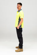(Custom) Family High Vis Fluoro Yellow Unisex Polo Shirt