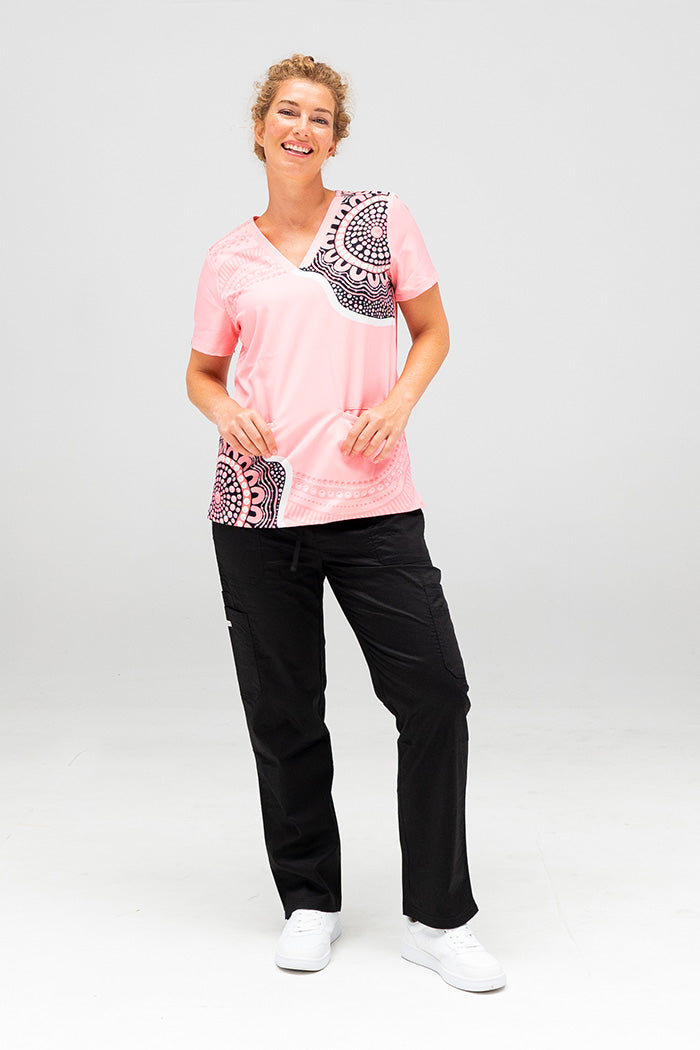 Boobie Sista Women’s Three Pocket Scrub Top