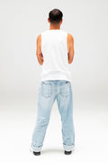 Our Bloodline White Cotton Men's Muscle Tank Top