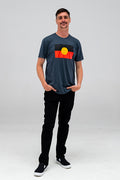 "Raise The Flag" Aboriginal Flag (Large) Petrol Blue Cotton Crew Neck Unisex T-Shirt