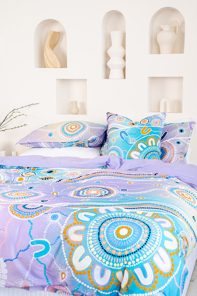 Connections 100% Cotton Quilt Cover Set