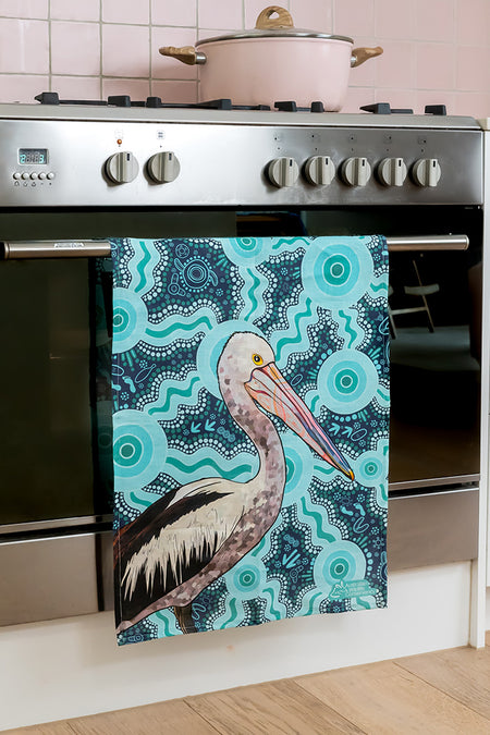 Pelican (Dhalipnha) Linen Blend Tea Towel (2 Pack)