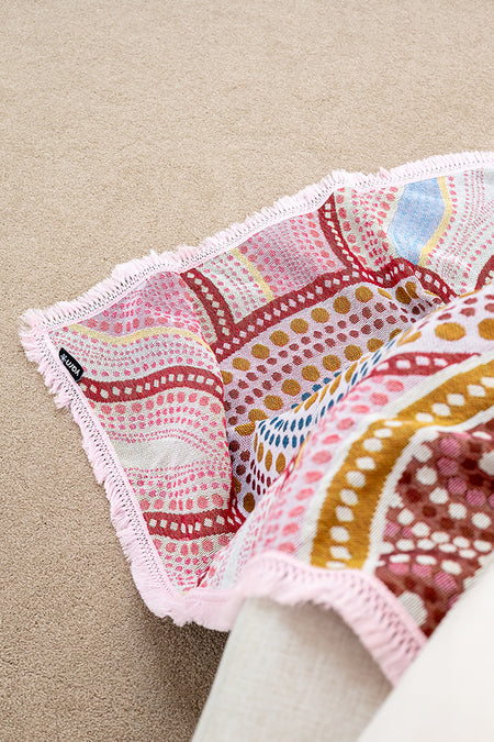 Sunset Healing 100% Recycled Cotton Knitted Throw Rug (160cm x 200cm)