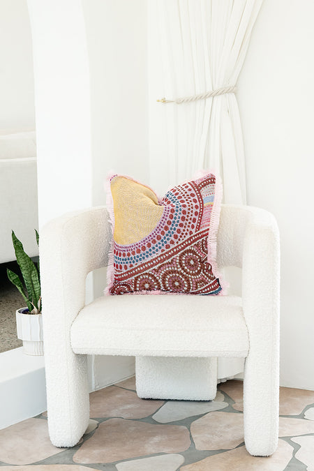 Sunset Healing 100% Cotton Knitted Cushion Cover (50cm x 50cm)