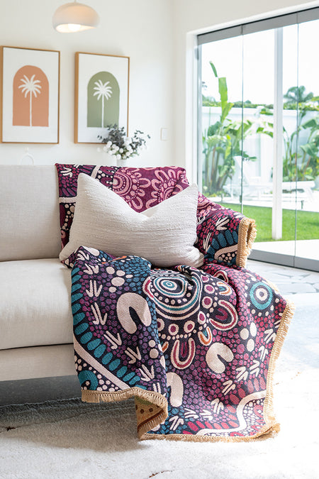 Bila 100% Recycled Cotton Knitted Throw Rug (160cm x 200cm)