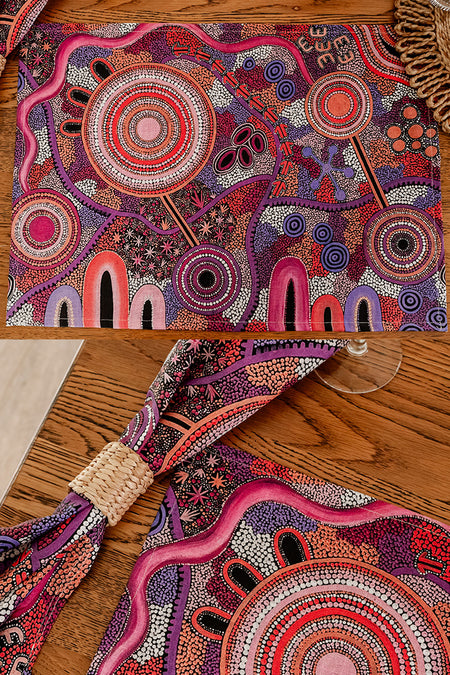 Pink Colours Linen Napkin (4 Pack)