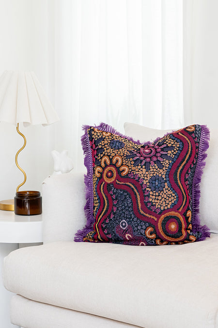 Ngabaan 100% Cotton Knitted Cushion Cover (50cm x 50cm)
