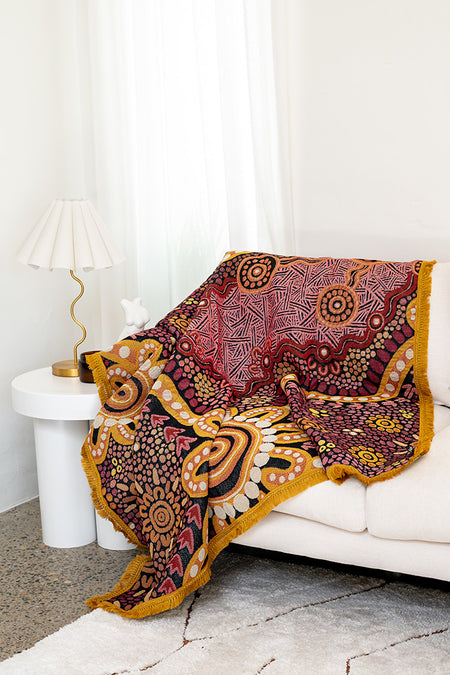 Mingaan 100% Recycled Cotton Knitted Throw Rug (160cm x 200cm)