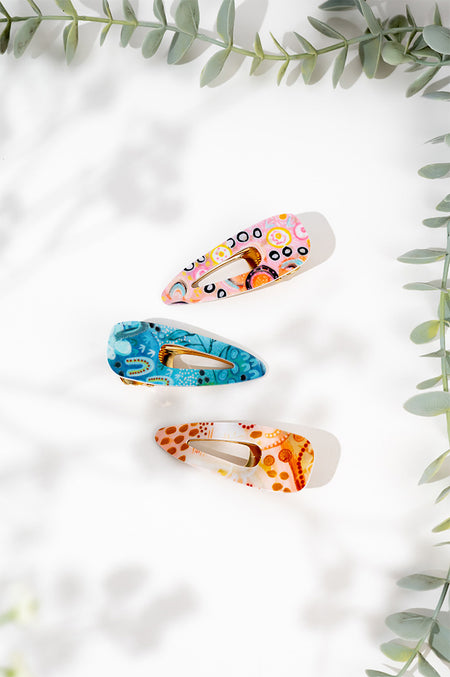 Sheri Skele Snap Hair Clip (Large) Collection (3 Pack)