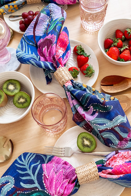 Garden Scene Linen Napkin (4 Pack)