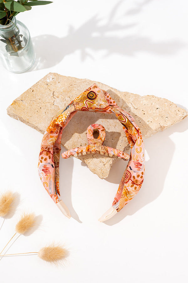 Oasis (No.2) Knot Headband & Wrapped Butterfly Claw Clip - FREE GIFT