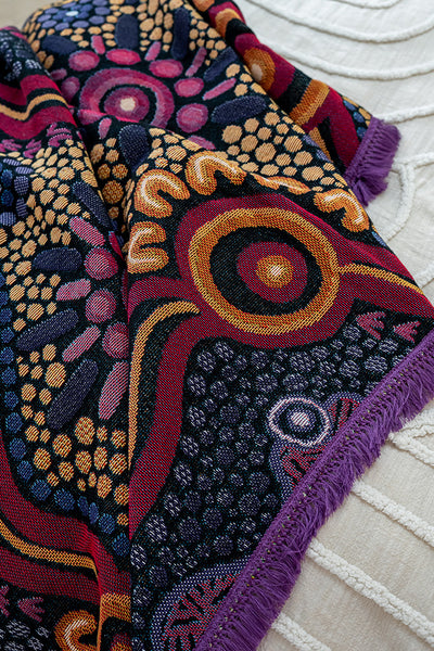 Ngabaan 100% Recycled Cotton Knitted Throw Rug (160cm x 200cm)