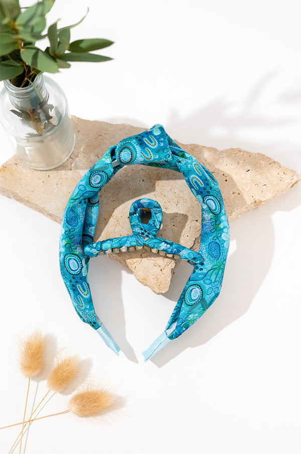 Forest Knot Headband & Wrapped Butterfly Claw Clip - FREE GIFT