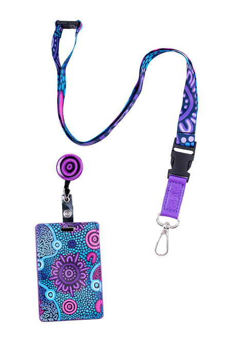 Flourish Lanyard & Retractable Card Holder with Clip