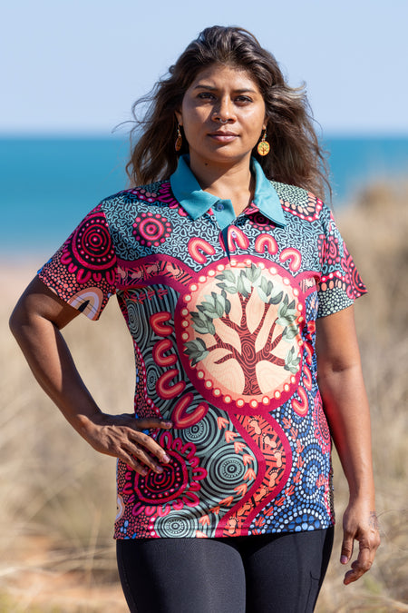 Wurung (Branches) Women's Fitted Polo Shirt