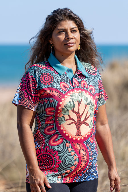 Wurung (Branches) Women's Fitted Polo Shirt