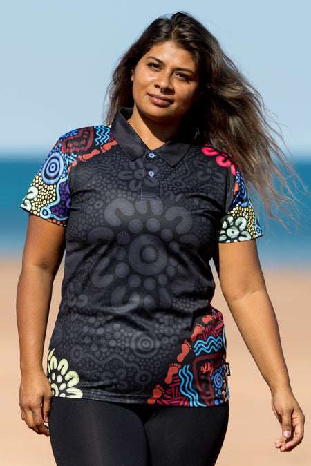 50 Years Of NAIDOC Women's Fitted Polo Shirt