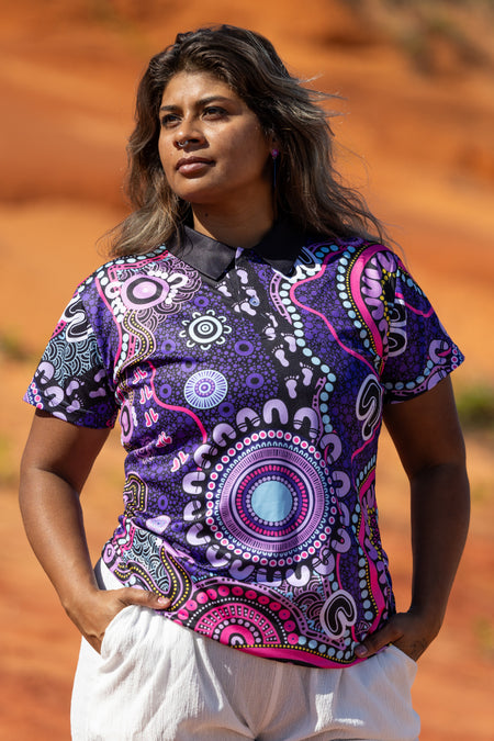 Muru To Our Biriwal (Pathway To Our Future) Women's Fitted Polo Shirt