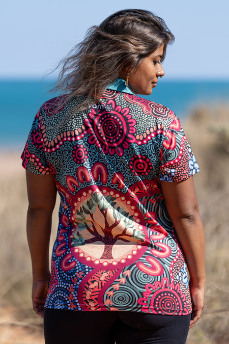 Wurung (Branches) Women's Fitted Polo Shirt