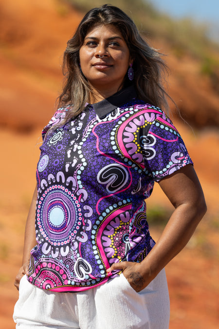 Muru To Our Biriwal (Pathway To Our Future) Women's Fitted Polo Shirt