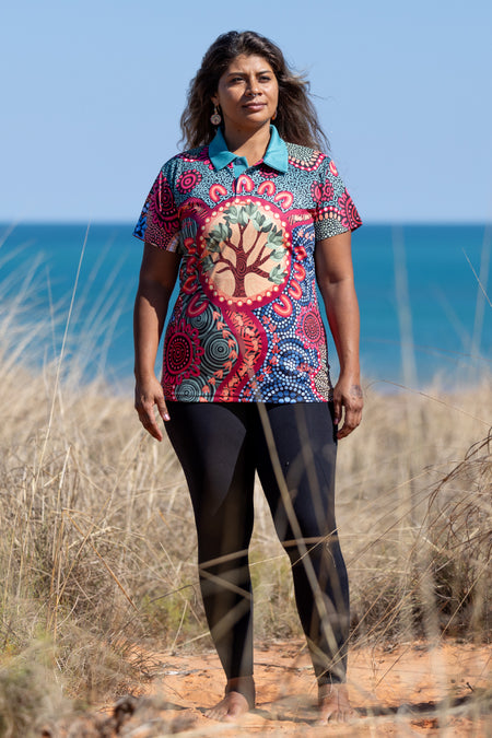 Wurung (Branches) Women's Fitted Polo Shirt