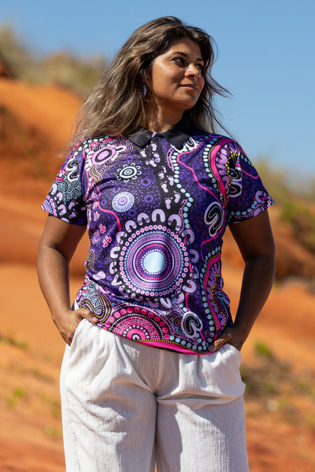 Muru To Our Biriwal (Pathway To Our Future) Women's Fitted Polo Shirt