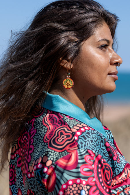 Wurung (Branches) Women's Fitted Polo Shirt