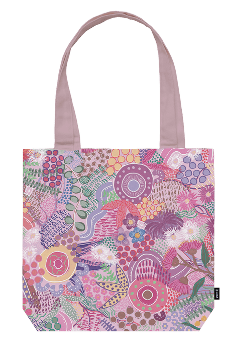 Flowers Along The River Full Printed Tote Bag