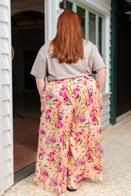 Spring Essence 100% Rayon Wide Leg Pants