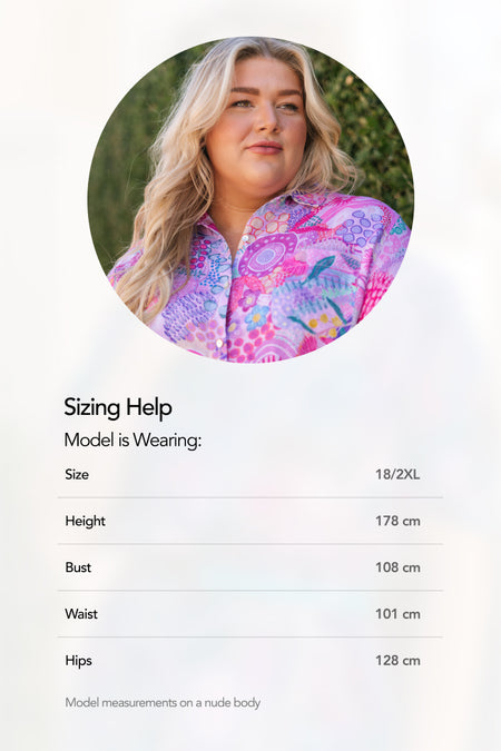 Flowers Along The River 100% Linen Long Sleeve Relaxed Women’s Shirt