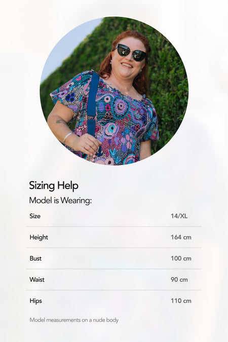 Makuru 100% Rayon Peasant Dress