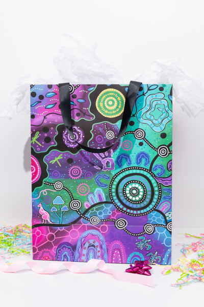 Colours Of The Land Matte Ribbon Handled Gift Bag