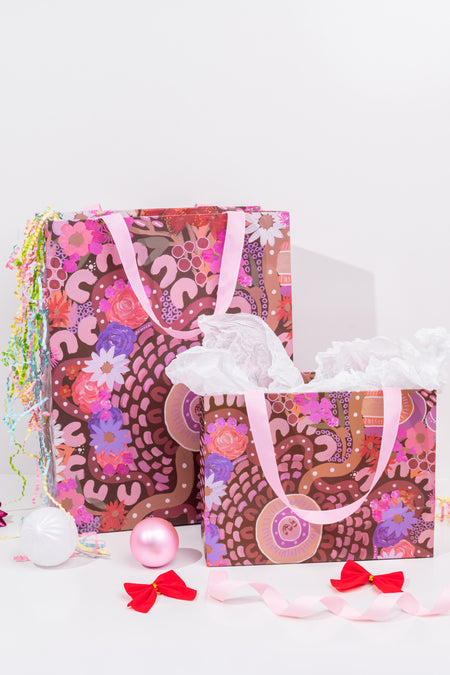 Strength Of Women Matte Ribbon Handled Gift Bag