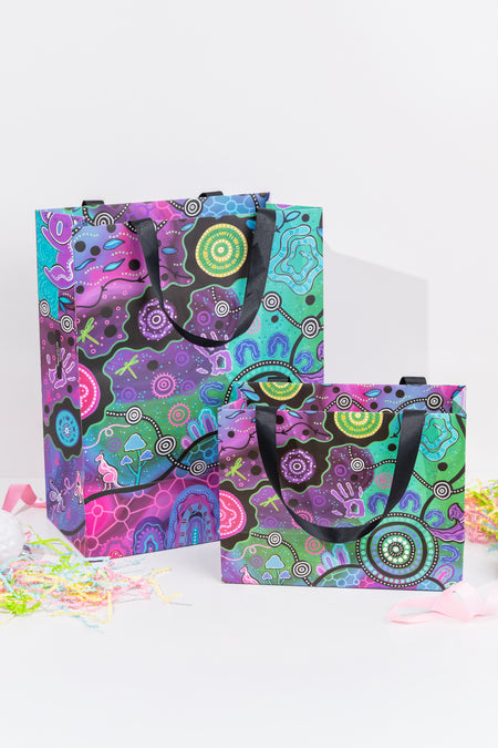 Colours Of The Land Matte Ribbon Handled Gift Bag