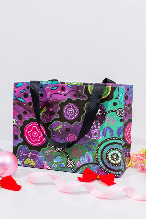 Colours Of The Land Matte Ribbon Handled Gift Bag