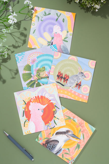 Siarn Staley 14cm Square Greeting Cards (5 Pack)
