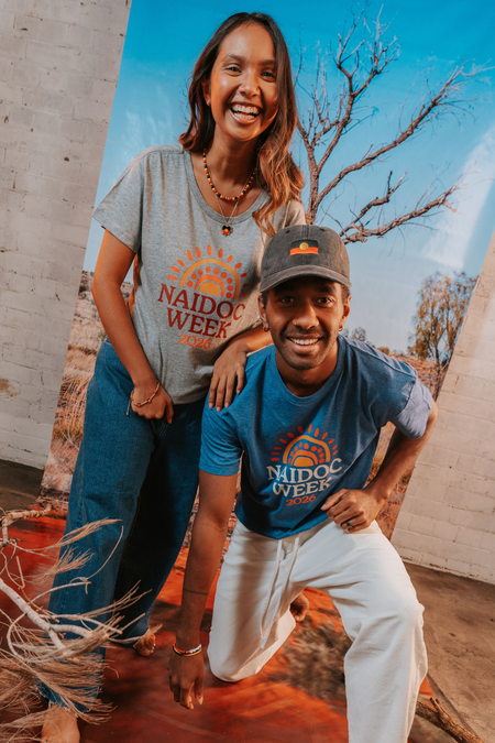 (Bulk) Core NAIDOC Week 2026 Grey Marle Cotton Everyday Women's T-Shirt